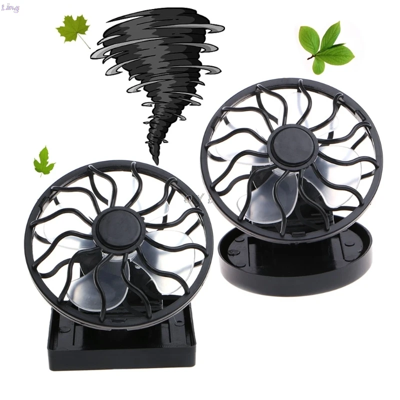 

Mini Clip-on Solar Fan Direct Sun Panel Powered Portable Summer Cooling Fan For Travel Camping Fishing Outdoors Cooler