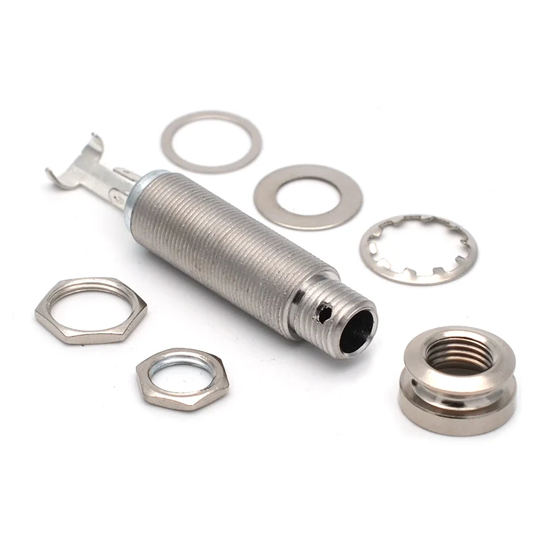 4 farben gewinde zylinder elektrische gitarre bass ausgang eingang strap end pin jack gitarre pickup steckdose 635 free global shipping