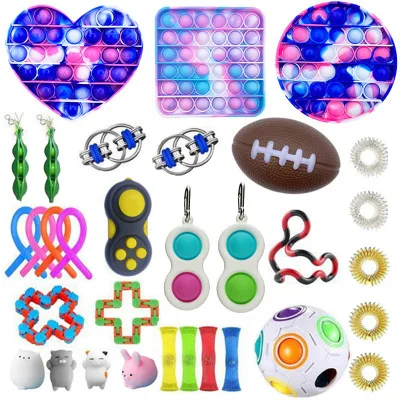 

Fidget Toys 18/23/24/25/28PCS Pack Sensory Toy Set Antistress Relief Autism Anxiety Anti Stress Bubble for Kids Adults
