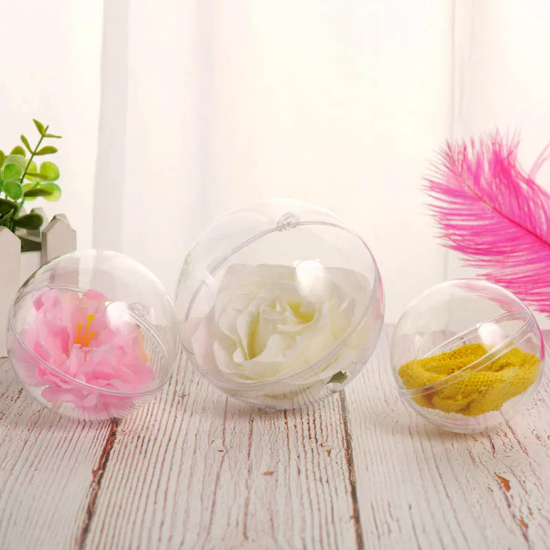 10 шт. Прозрачные Шары сферы безделушки DIY орнамент висит для рождественской елки