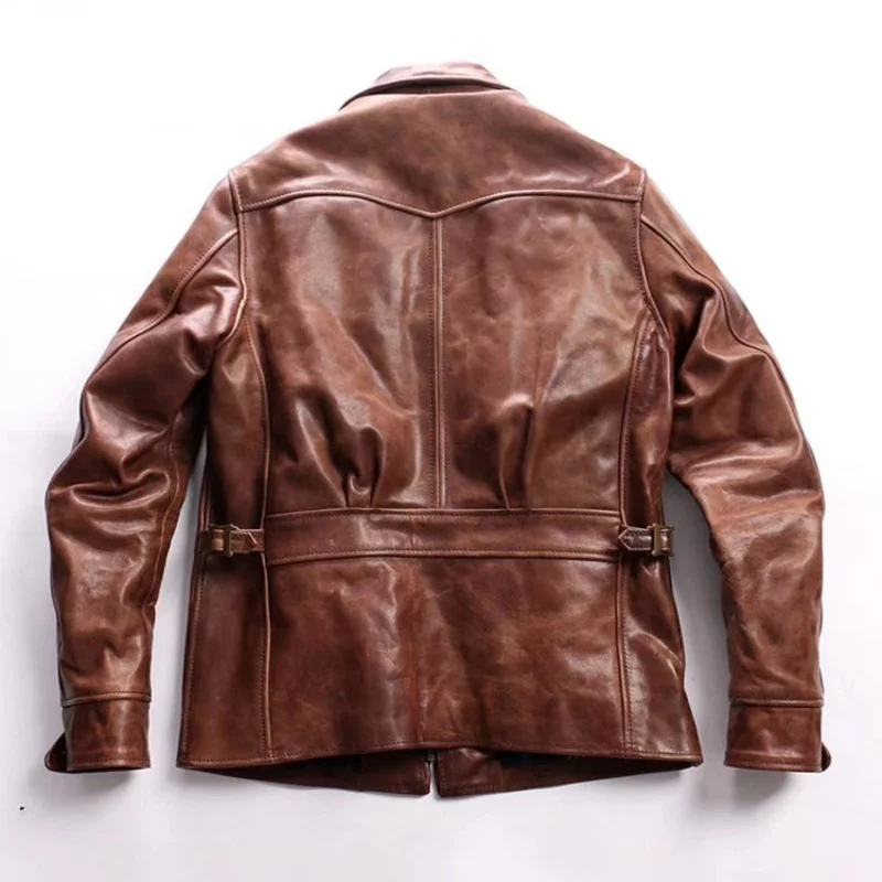 Новинка 2022 мужские топы Повседневная байкерская куртка из конской шкуры