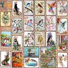 YZFQ птицы, металлическая пластина с винтажным рисунком, сады, цветы, декоративные знаки, настенный паб, ресторан, домашний фермерский дом, винтажный декор, DU-8907B