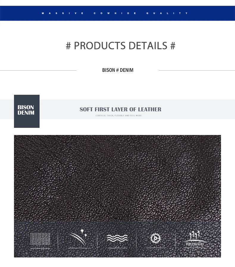 Мужские кошельки BISON DENIM из воловьей кожи, многофункциональный кошелек из воловьей кожи для монет, тонкий кошелек из натуральной кожи, мужские держатели для карт N4437