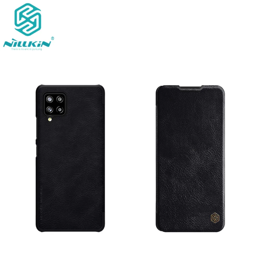 

10 шт./лот оптовая продажа NILLKIN Qin серии кожаный чехол-книжка с откидной крышкой для Samsung Galaxy A42 5G Чехол-книжка из натуральной кожи