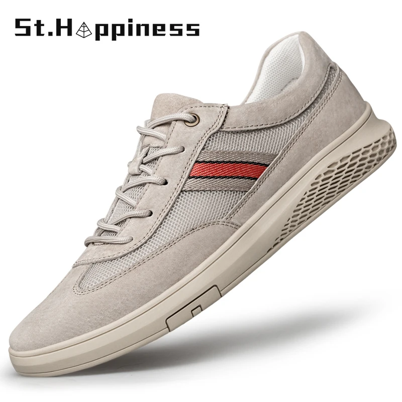 Новинка 2021 года Летняя мужская повседневная обувь из Sude кожи Роскошные брендовые