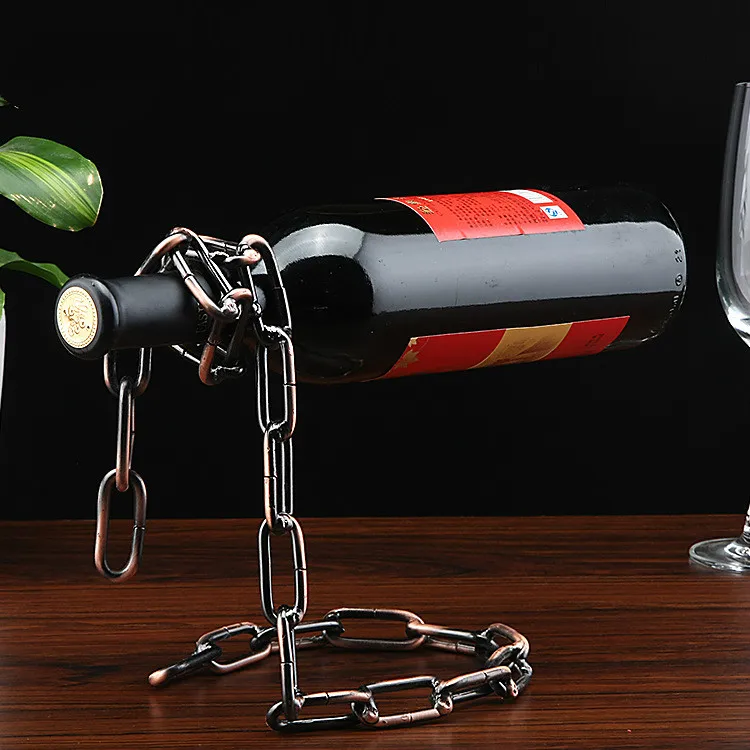 

Креативный Европейский стиль кованого железа цепи Винный Стеллаж подвесной волшебный для вина бутылок аксессуары для дома