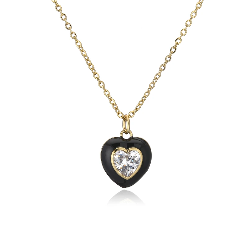 Новинка 2021 модное ожерелье с кулоном в виде милого сердца для женщин красочным