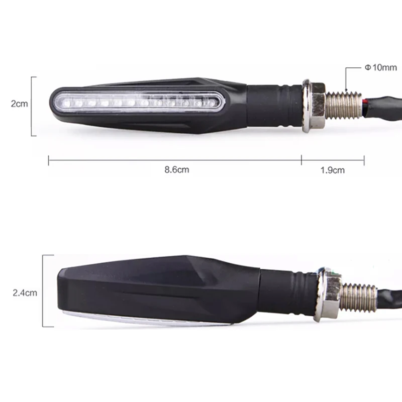 2 шт. светодиодный светильник для мотоцикла с поворотным сигналом желтый