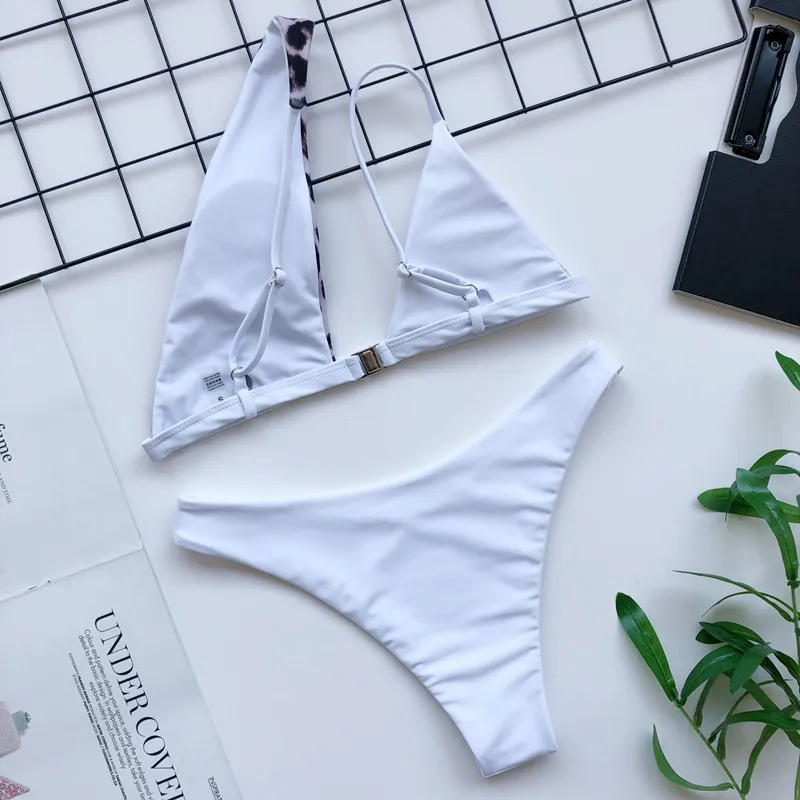 Женский купальный костюм с леопардовым принтом на одно плечо вырезами