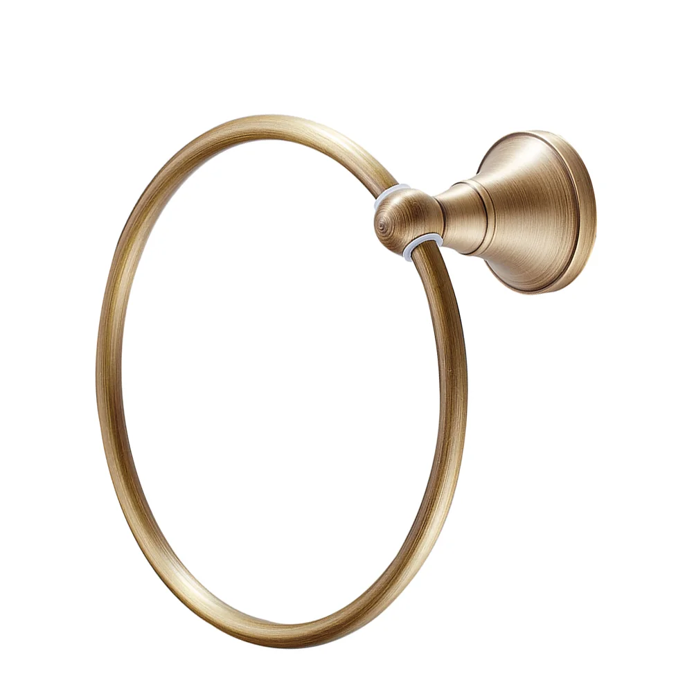 

Круглое кольцо для полотенец, латунная круглая Античная старинная вешалка для полотенец, подвесное кольцо для полотенец