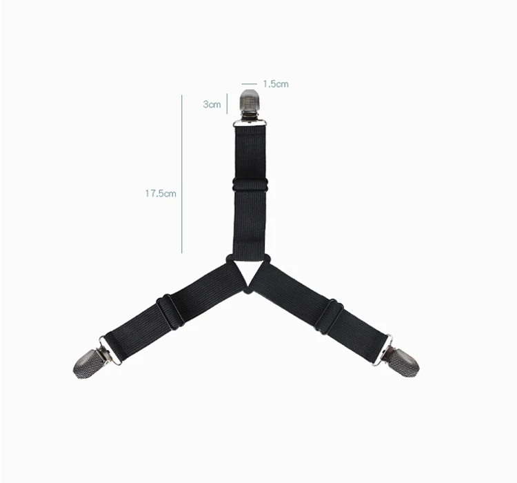 

4Pcs/set Elastic Bed Sheet Grippers Clip Mattress Cover Blankets Mixed Clothes Holder Fasteners Slip-Resistant Belt Clips Gadget