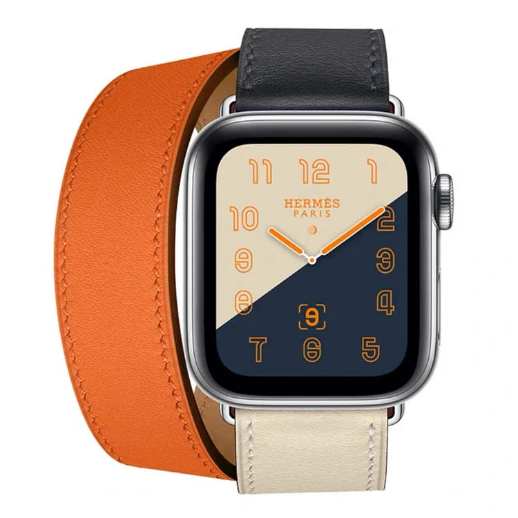 Двойной тур кожаный ремешок для apple Watch band 4(iwatch 5) 44 мм 40 мм apple watch 3 2 1 ремешок 42 мм 38 мм мягкий браслет аксессуары