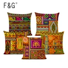Наволочка в этническом стиле, декоративная подушка с Африканским племенным геометрическим узором, льняная наволочка для дивана, домашний декор