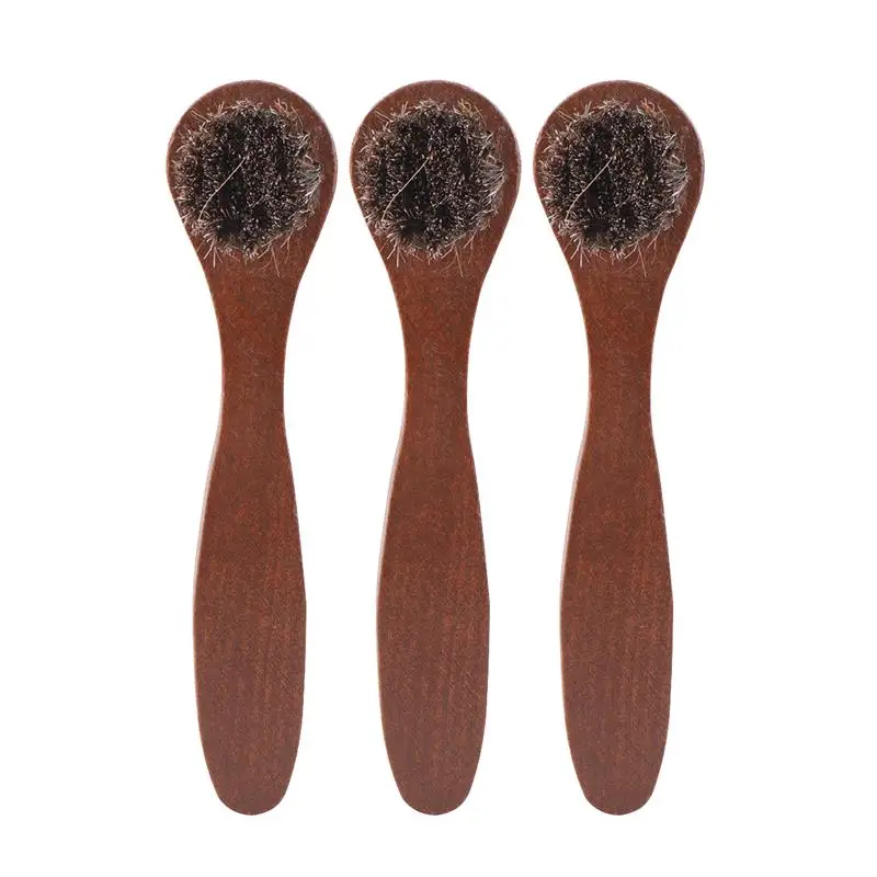 3 шт Длинные ручки чистящие щетки деревянный конский волос полировальная щетка