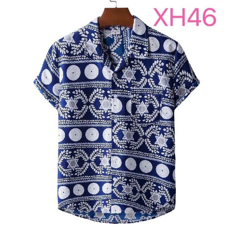 

Ropa De Hombre 2021 Beach Style Hawaiian Style Suit Collar Summer Print Trend Short-sleeved Flower Shirt Men