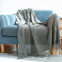 soft blanket with tassels warm knitted blankets on beds soft sofa throw blanket travel air condition blankets bed decorative