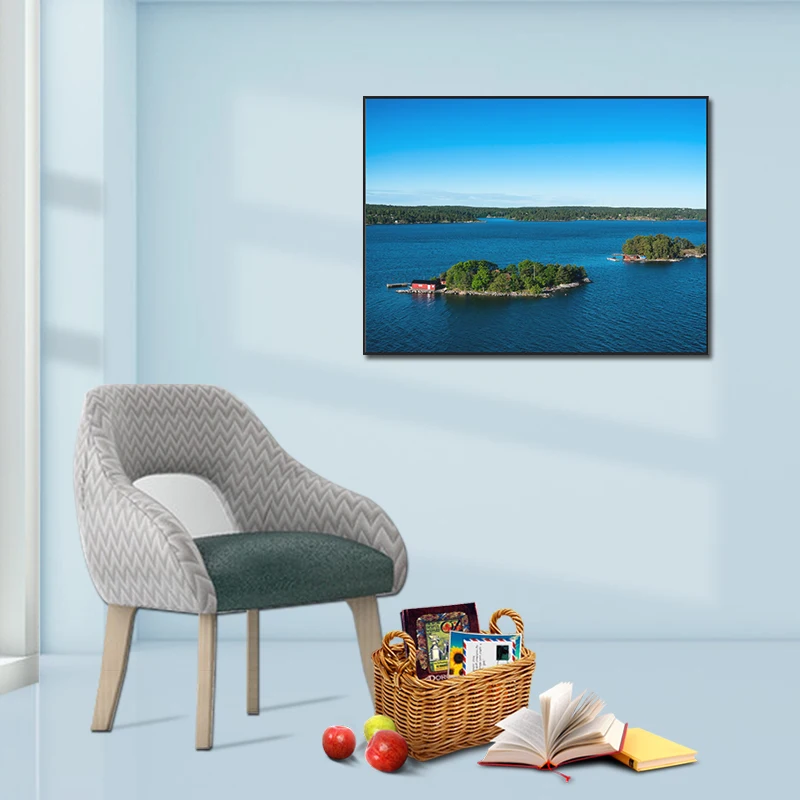 

Wall Art Canvas Poster Painting Prints Picture for Living Bedding Room Decor Painting Original Landscape Island Beach Designer