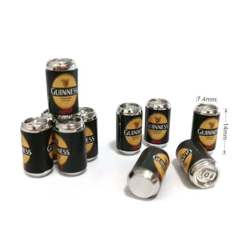 

10pcs/set Dollhouse Decoration Simulation Black Green Beer Cans 1:12 Scale Miniature Beer Can Scene Model Dollhouse Accessories