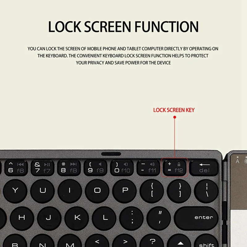 

Wireless Three-Folding Bluetooth Keyboard Ultra-Thin Portable Computer Office Keyboard with Trackpad