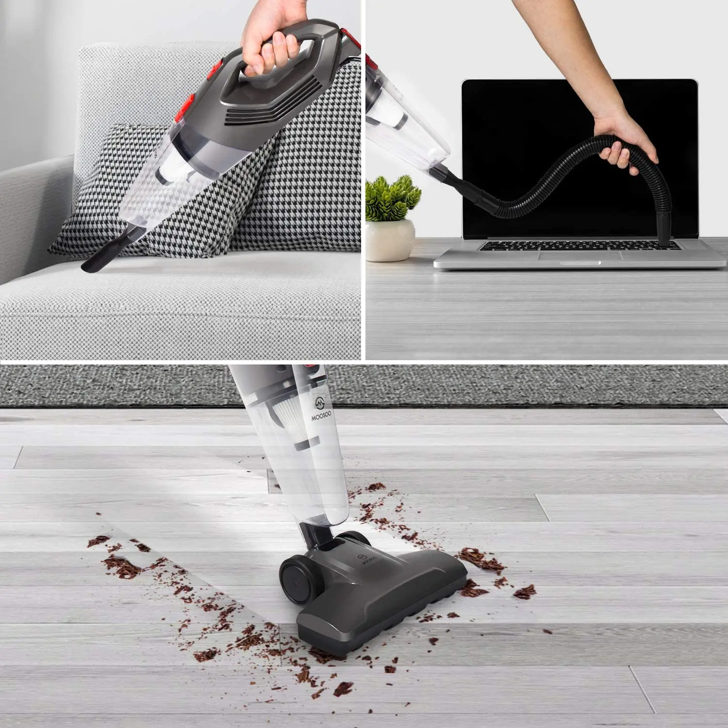 Ручной пылесос MOOSOO 4 в 1 портативное всасывание 120 Вт 15 кПа для дома и LT-450 | Бытовая