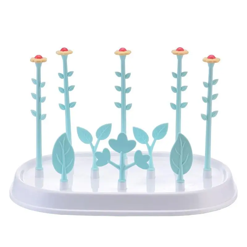 Baby Bottle Drying Rack Flower Tree Dryer for Bottles Detachable Baby Bottle Holder Feeding Bottle Drying Shelf