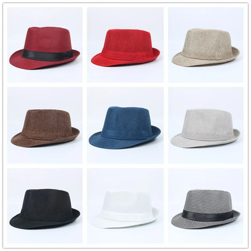 Fashion Summer Jazz Hat Beach Panama Hat Classic Sun Hats Retro Fedoras Top Hat Men Women Unisex Bucket Gorras