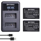 Аккумулятор Batmax на 1200 мА  ч с двумя USB-портами и светодиодной подсветкой для Nikon Coolpix P1000 Nikon1 J1, J2, J3 Nikon1 AW1
