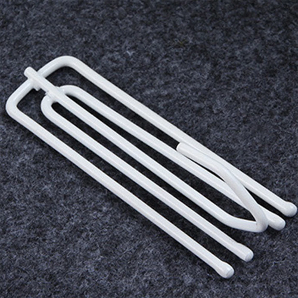 

High Quality White Tape Metal 4 Prong Hooks Home Curtains Use Tracks Accessories