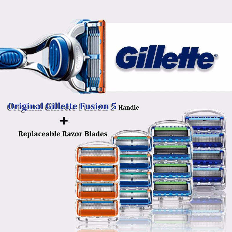 

Gillette Fusion 5 layers Original Razor safety razor Cassettes for Shaving razor Include handle and razor blade heads