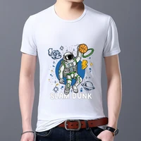 mans t shirts with astronaut pattern series street tshirt summer commute fashion male clothes classic white printing male tops