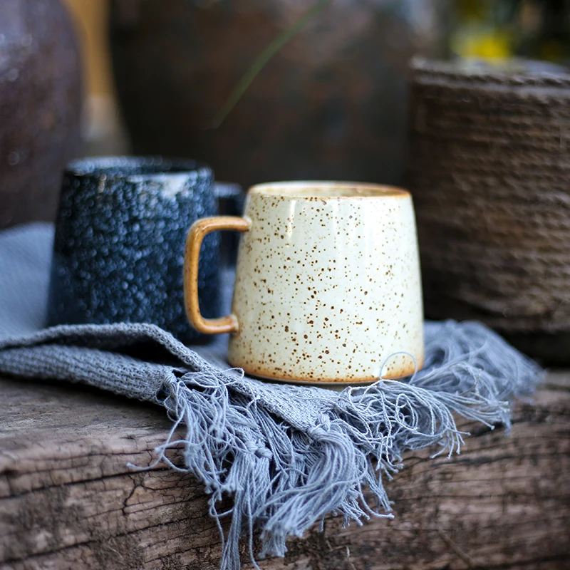 

Korean Travel Cofee Mug with Glass Straw Handmade Cup Ceramic Travel Coffee Cup with Lid Taza Personalizada Couple Gifts Kupa