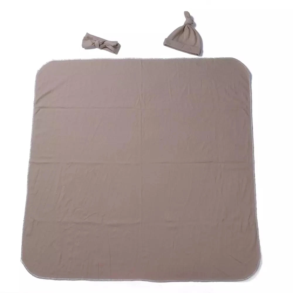 

Baby Bedding Wear Newborn Baby Girl Boy Solid Swaddle Wrap Blanket Sleeping Bag+Headband +Hat 3Pcs Set