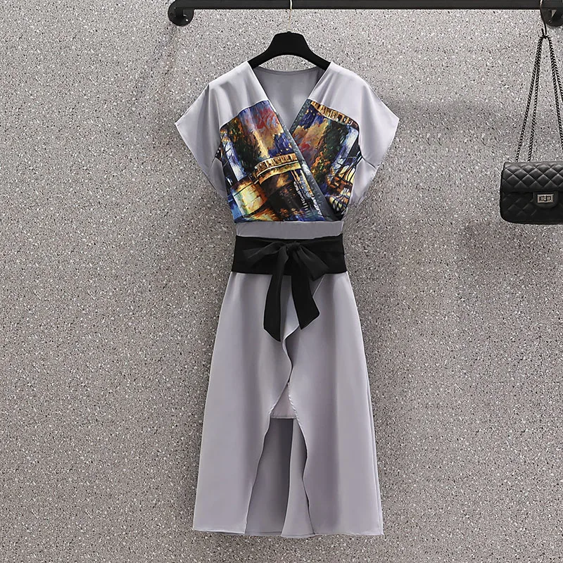 Женское винтажное платье с запахом черное облегающее большого размера 4XL в стиле