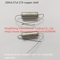 original new 100 200v0 27uf 274 copper shell antique fever coupled with oil immersed capacitor inductor