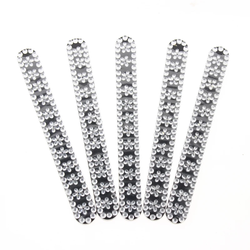 

5Pcs/Set Rhinestone Women Girls Gift Professional Promotional Manicure Nail Buffer Block Emery Board Nail File Kit