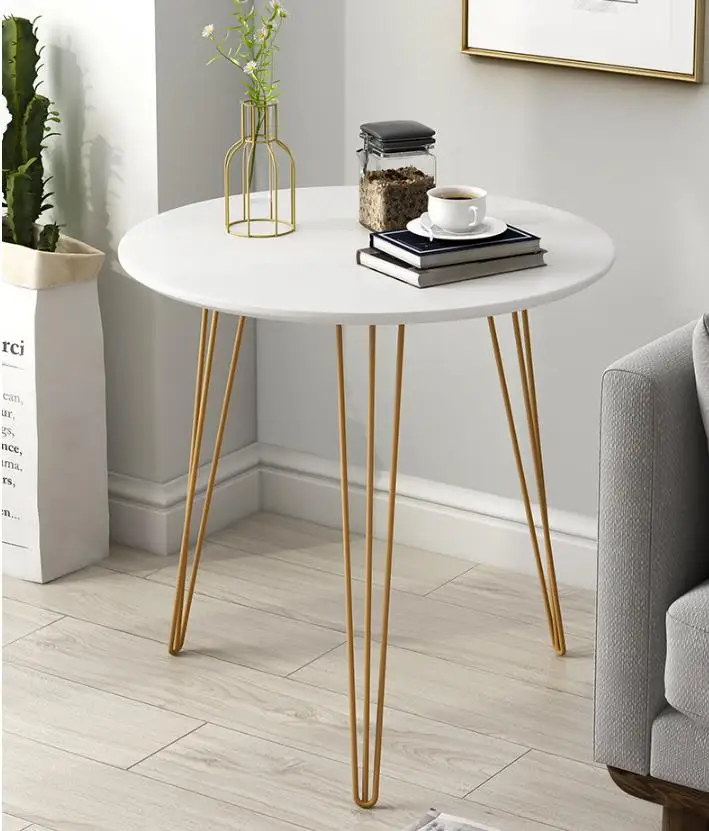 Простой скандинавский диван столик журнальный для гостиной из кованого железа