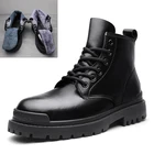 Мужские брендовые ботинки из натуральной кожи, коричневые теплые роскошные ботильоны, Повседневная Деловая армейская Уличная обувь, для зимы, 2021