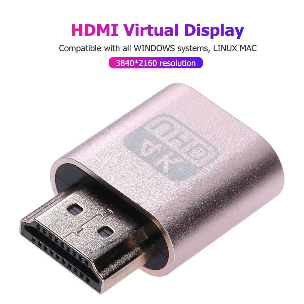 DDC EDID заглушка 4K HDMI совместимых с Безголовый призрак эмулятор отображения