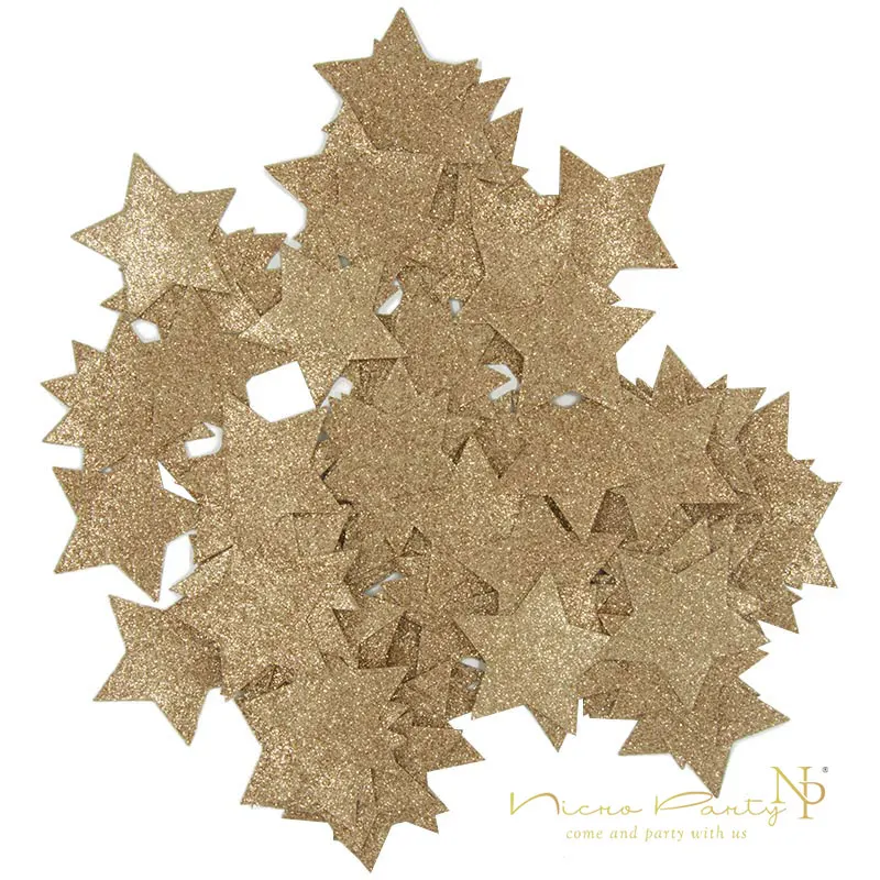 Nicro 100 шт Звездные украшения на Рамадан Серебряная бронзовая Золотая бумага