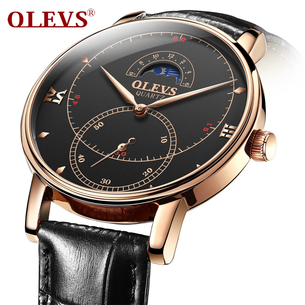 

OLEVS mens watches top brand luxury clocks gifts watch man fashion trending products quartz wristwatches for men