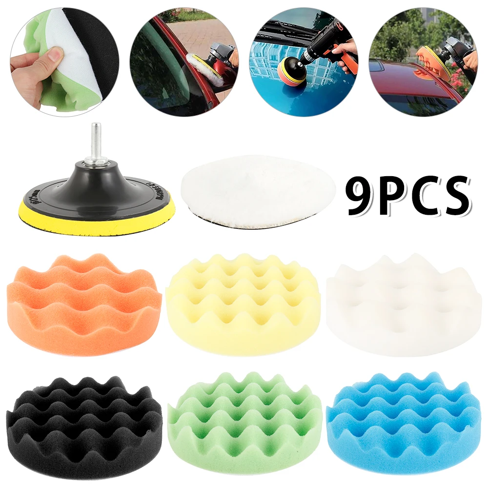Полировочные магнитные подушечки для автомобиля 9 шт./компл. 5 дюймов 125 мм с