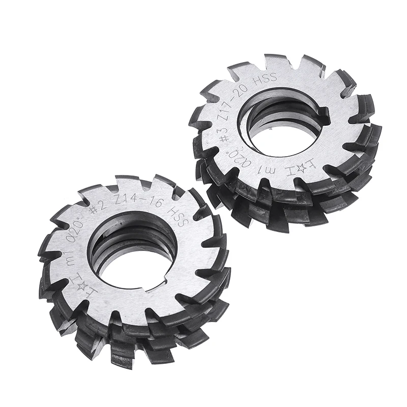 8 шт. M1 Involute Gear 20 градусов HSS #1 Набор резаков передач для фрезерного станка с