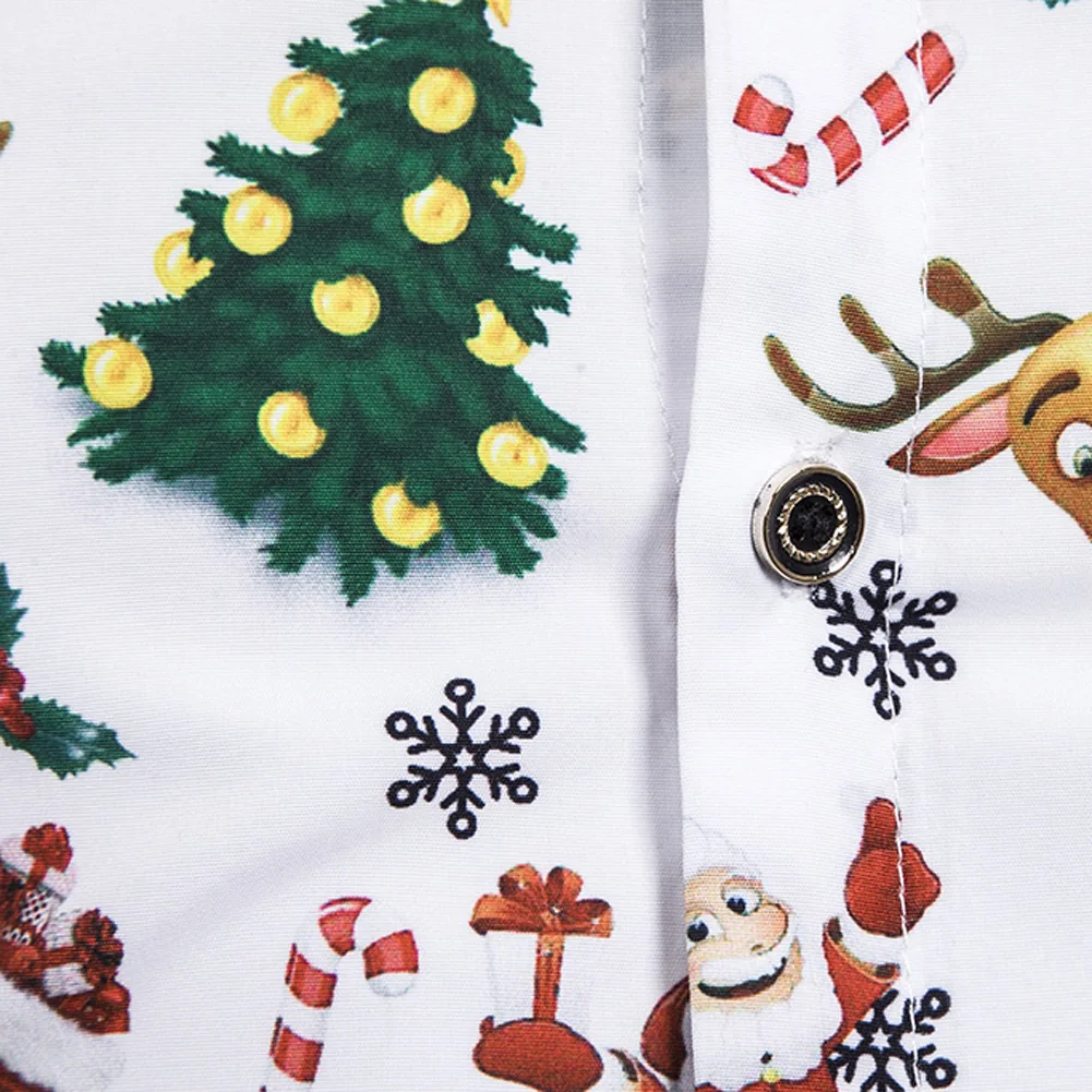 Мужская рубашка одежда мужские рождественские носки с отложным воротником и