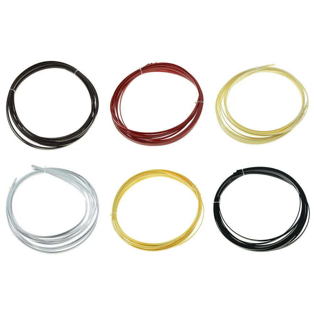 5pcs Guitar Body Binding Purfling Strip Parts For Luthiers 1650mmx5mmx1.5mm ABS Acoustic Classical Guitars 6 Colors - купить по