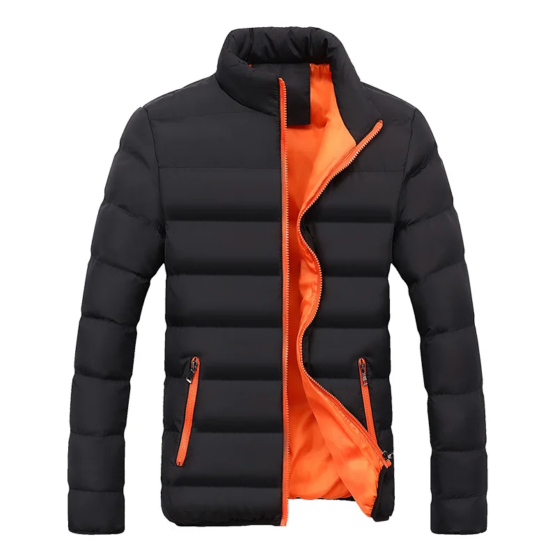 Winter Solid Color Men's Cotton-Padded Jacket Thick Padded Jacket Winter New Cotton-Padded Jacket Short Padded Jacket Men