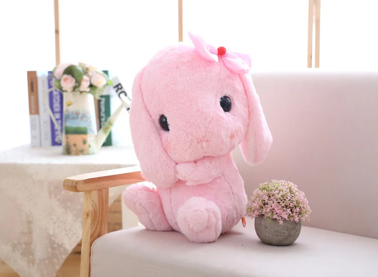 Симпатичная плюшевая детская игрушка кролик моркови с длинными ушами мягкая