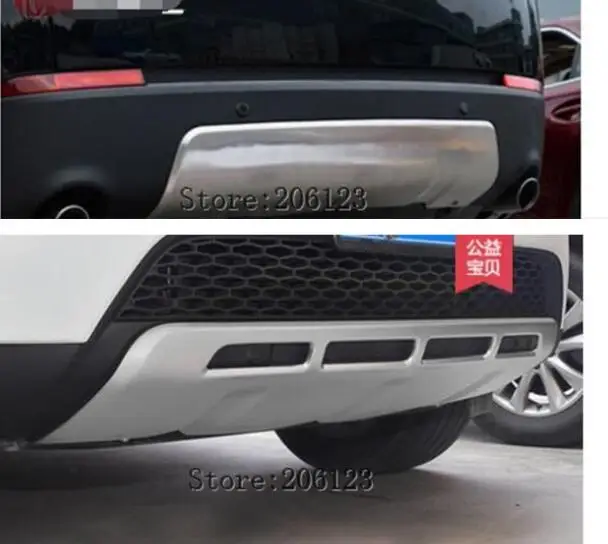 2 шт нержавеющая сталь Передний + задний бампер Защита противоскользящая