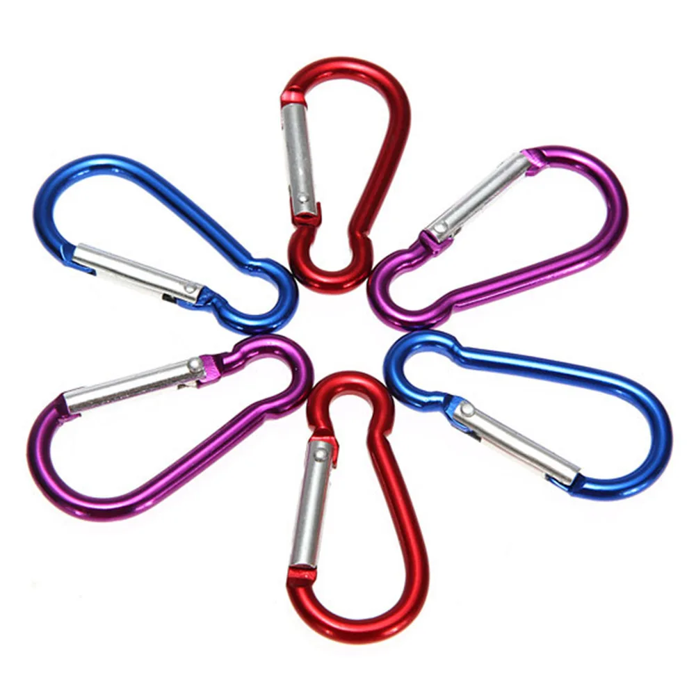 

8cm Locking Aluminum Alloy Hiking Climbing Emergency Outdoor Tool Hanging Camping Safe Carabiner