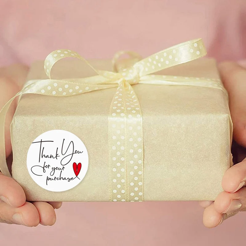 

500pcs/roll Thank You For Your Order Seal Labels Stickers Handmade Sticker for Envelope Gift Package Round Stationery Sticker
