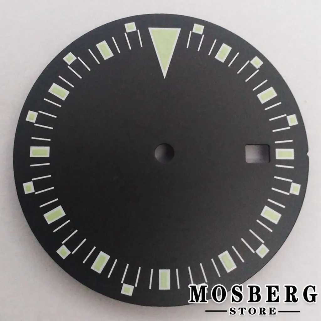 

31.5mm Sterile Green Luminous Accessories Watch Dial With Date Window For ETA2824 2836 Miyota8215 8205 821A DG2813 3804 Movement